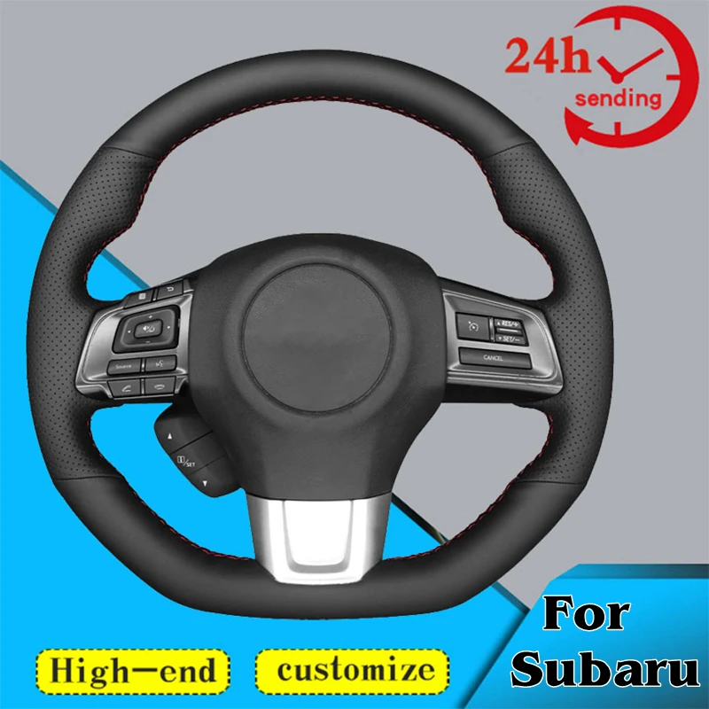 Custom Car Steering Wheel Braid Cover 100% Fit For Subaru WRX STI 2014-2021 Levorg 2015-2021 Levorg STI 2017-2020 Car Products