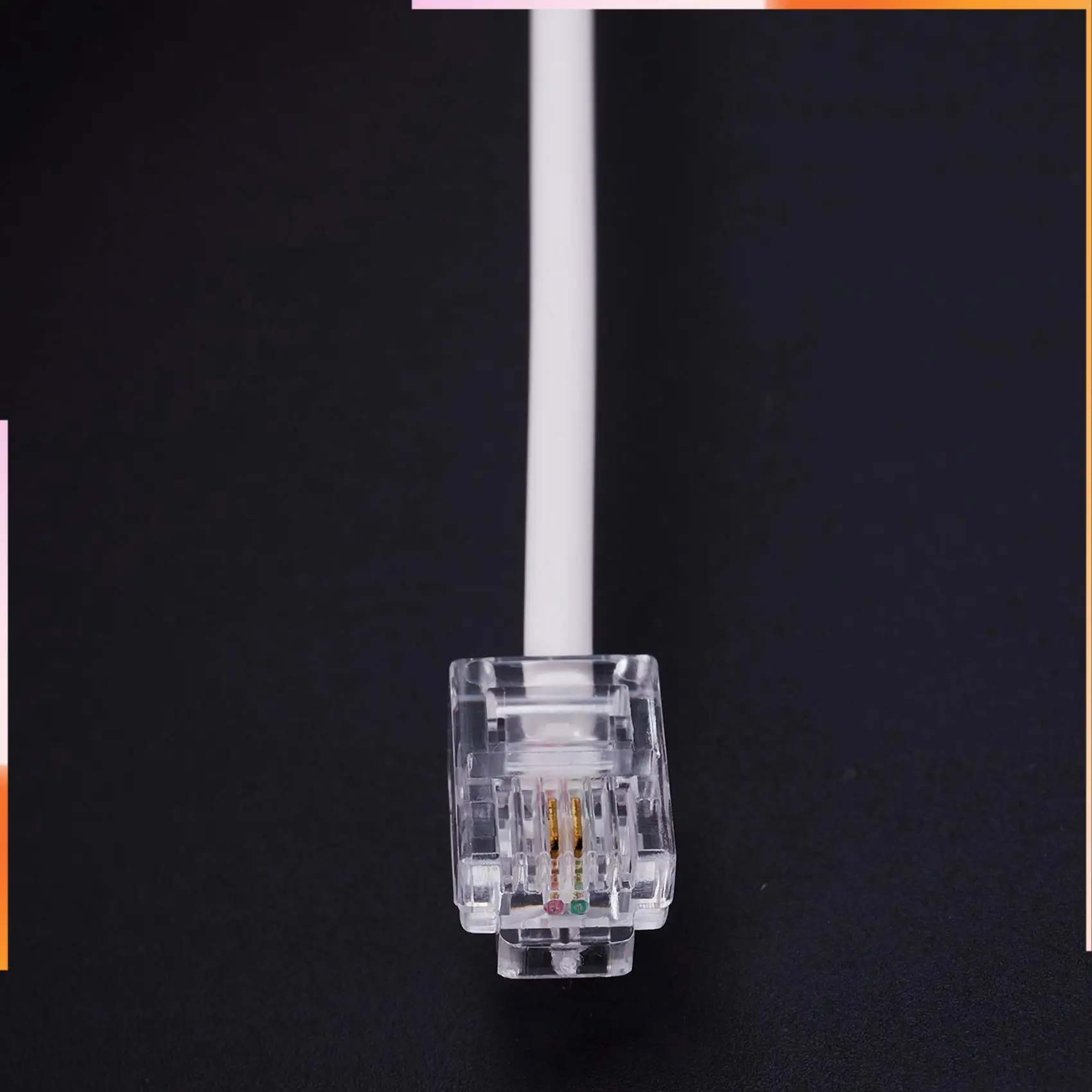 

A92Z 2Pcs 10M RJ11 Telephone Connector Extension Cable White