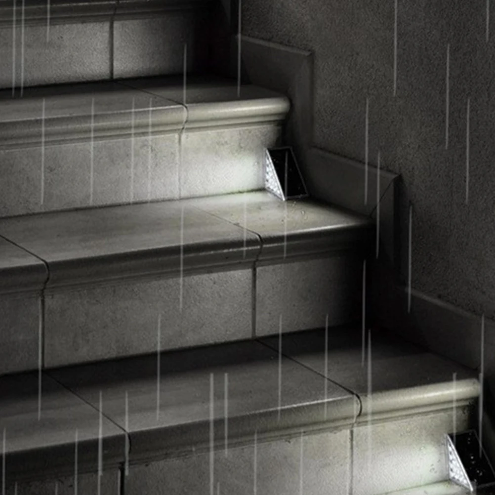 

Solar Step Outdoor Solar Lights Yard Deck Deck Lights Garden Stair IP68 Waterproof Rechargeable Automatic White