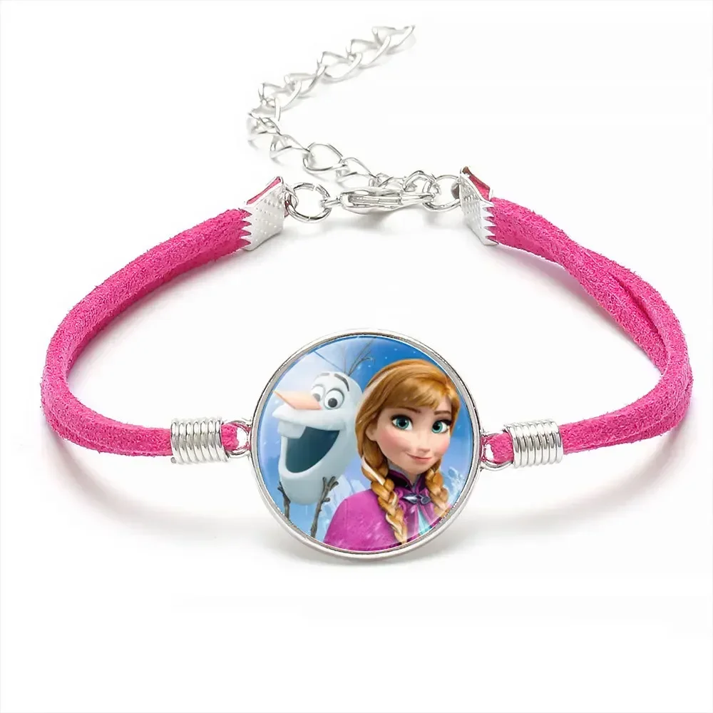 Disney Princess Armband Cartoon Elsa Anna Sneeuwwitje Assepoester Prinses Meerkleurige Armband Verjaardagscadeau voor meisjes