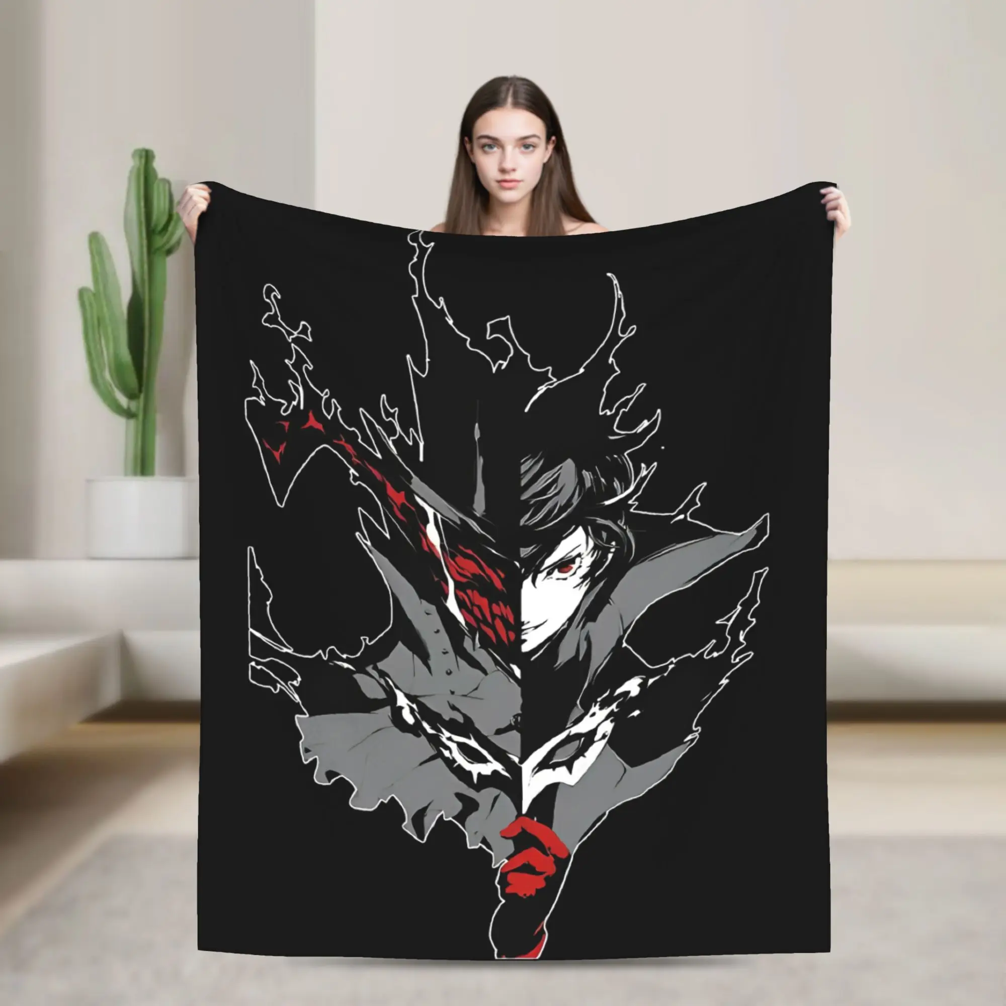 Persona 5 Joker  Blanket Flannel Spring/Autumn Breathable Warm Throw Blanket for Bedding Couch Bedspreads