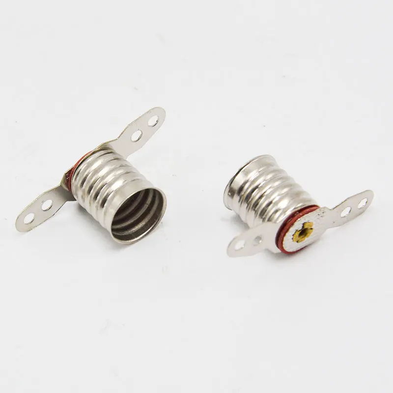 100pcs E10  lamp Bulb Holder, Miniature Lamp socket with solder plugs,light base Lampholder ircuit electrica Long Leg LED Bulbs