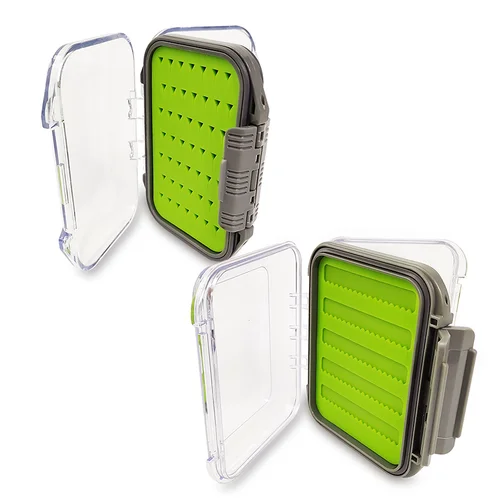 Imagen 1 del producto Aventik-caja de almacenamiento impermeable para pesca con mosca, cajas de aparejos de inserción de silicona de doble cara, anzuelos de pesca, señuelos, archivos, caja de almacenamiento de cebo