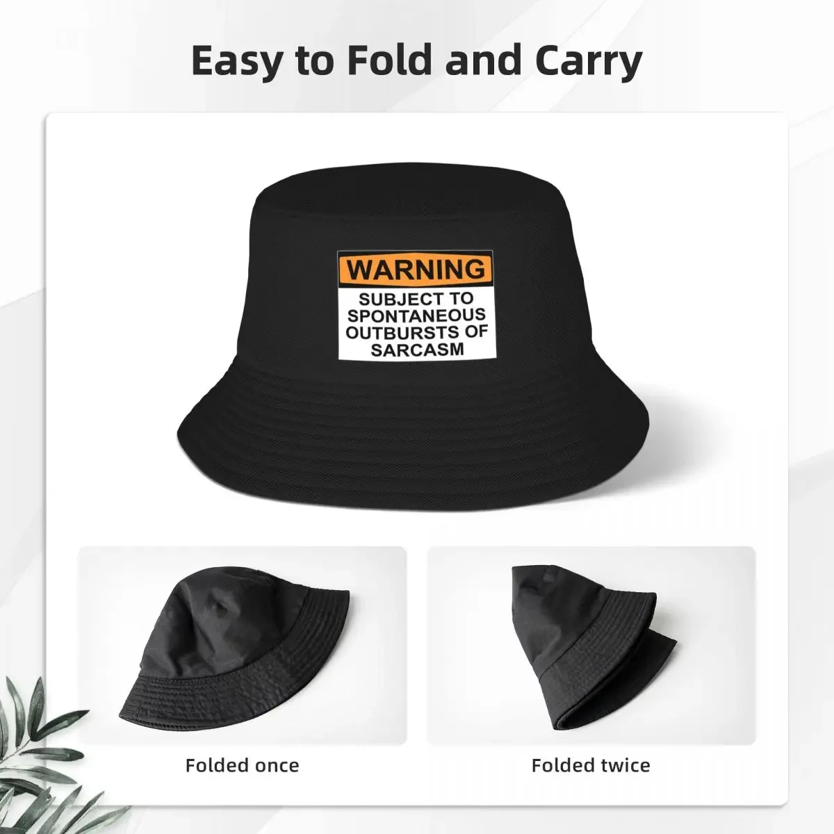 Warning Subject To Spontaneous Outbursts Of Sarcasm Bucket Hats Panama For Man Woman Bob Hats Fisherman Hats Beach Fishing Caps