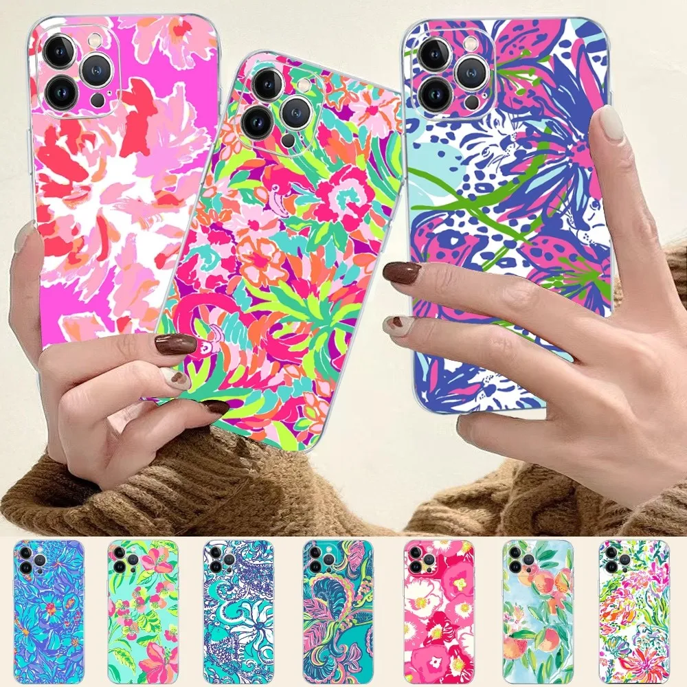 Colorful plant illustration Phone Case For iPhone 14 11 12 13 Mini Pro XS Max Cover 6 7 8 Plus X XR SE 2020 Funda Shell