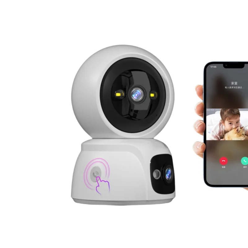 كاميرا T99C-IP 4MP UHD APP كامل اللون عدسة مزدوجة WIFI AI كشف الإنسان أمن الوطن CCTV الاتصال الداخلي مراقبة الطفل الولايات المتحدة التوصيل
