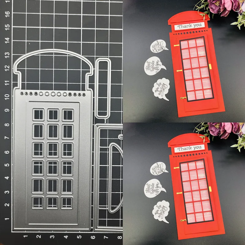 Craft metal cutting dies cut die mold New Telephone Booth Scrapbook paper craft knife mould blade punch stencils dies