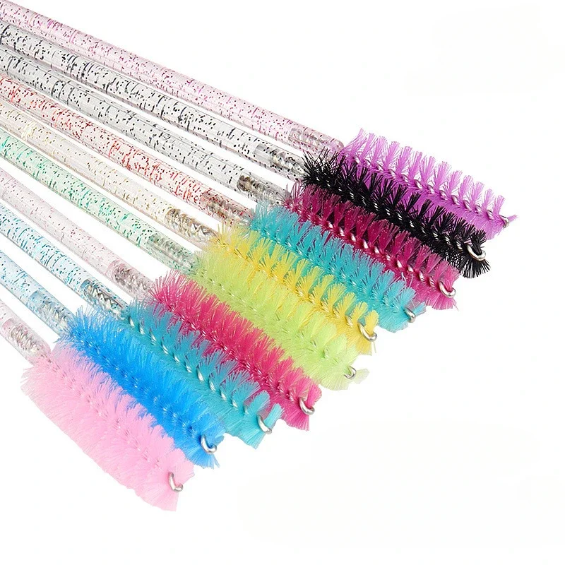 Descartável Mascara Wands aplicador, spoolies, cílios, pincéis, pincéis de maquiagem, escova cosmética, maquiagem ferramentas, 50pcs