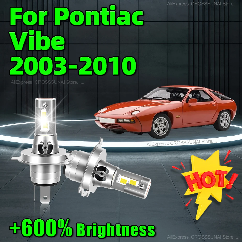 LED Bulb 30000LM 1:1 Mini Size Head Lamp Wireless Super Bright Headlight For Pontiac Vibe 2003 2004 2005 2006 2007 08 2009 2010