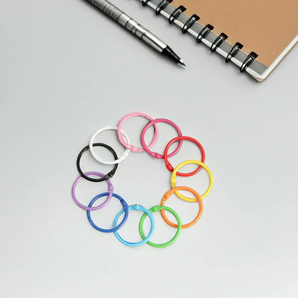 140Pcs Metal Binder Rings Small D-Shaped Book Rings for Index Cards Flashcards DIY Keychains Craft Projects Home Office School