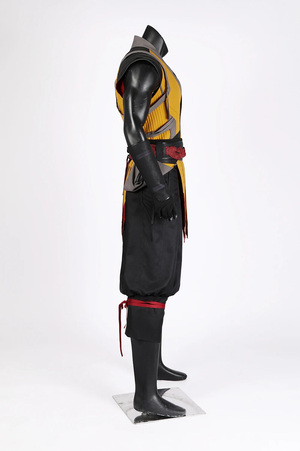 Mortal Kombat 1 Scorpion Cosplay Costume Top Pants Mask Shoes Full Set For Adult Men Halloween Party Clothes Game Role Play Suit - Image 4
