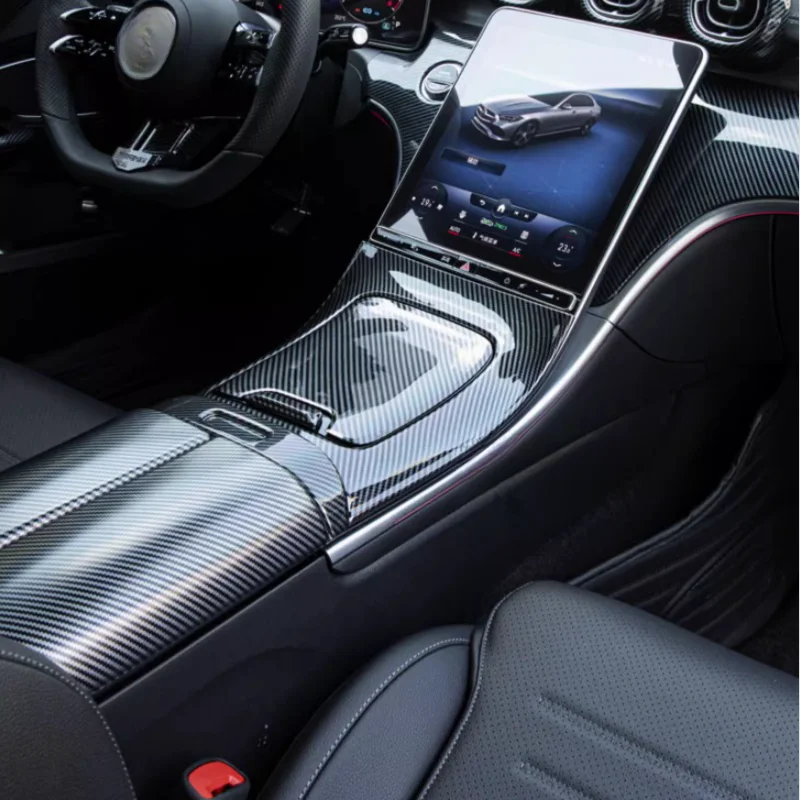 

LHD Cover For Mercedes Benz C Class W206 C200 C220 C260 2022-2024 Central Control Gear Box Shift Water Cup Holder Panel Trim