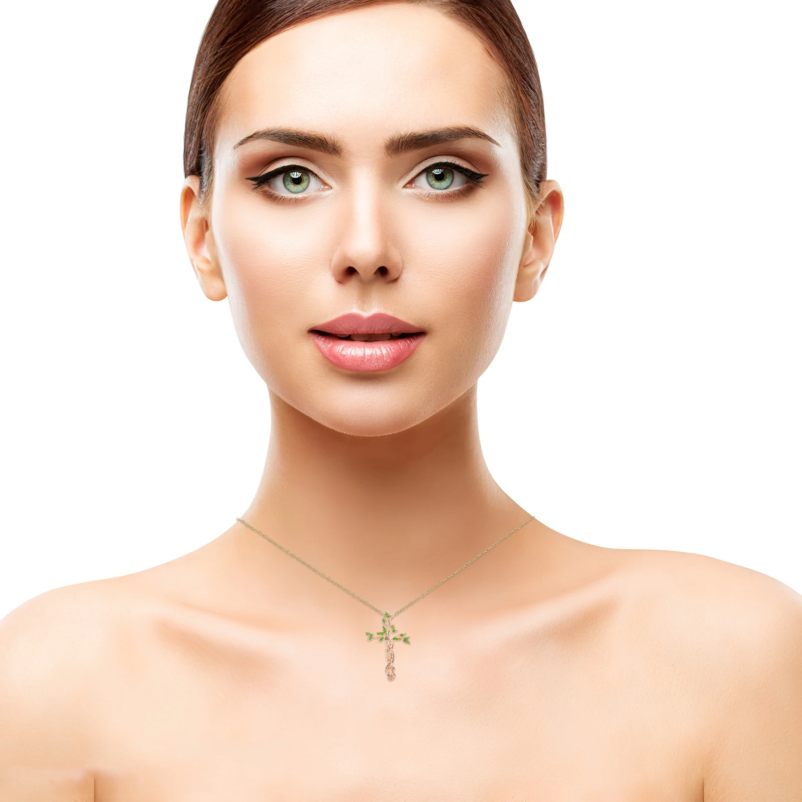 

Cross Pendant Necklace Elegant Copper Durable Women Jewelry Tree Necklaces Gothic Minimalist Fashion Birthday Gifts Accessories