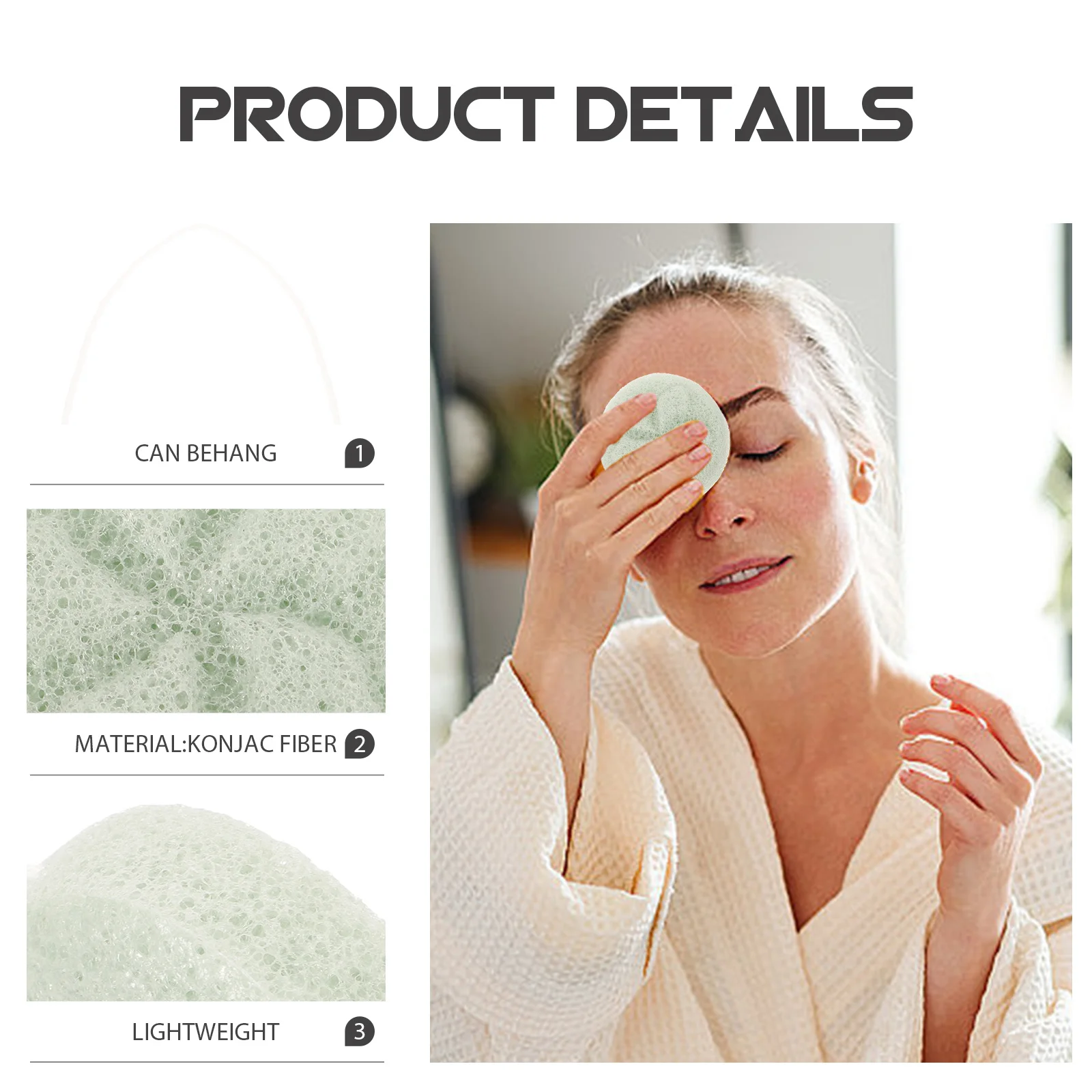 Esponja de limpeza facial tamanho pequeno fácil de usar versátil para lavagem facial esponjas esfoliantes para rotina de limpeza facial