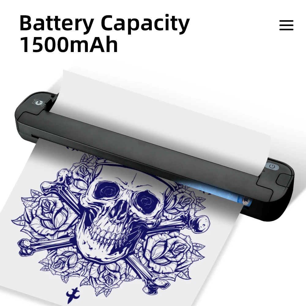 NEW Portable Tattoo Printers Wireless ST81 Small Thermal Printer, Bluetooth Printer Support A4 Thermal Paper Compatible Phone&PC