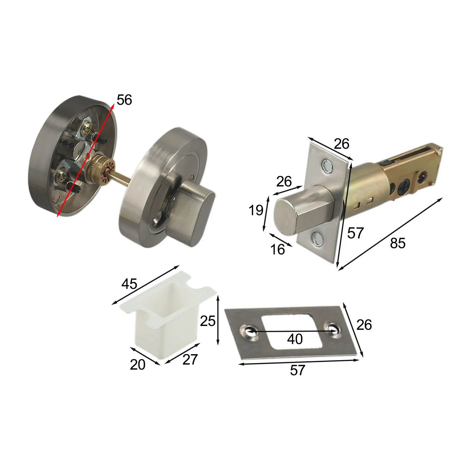 Single Cylinder Door Lock with Exterior Key and Interior Thumb Turn for Residential Interior and Entry Door Types