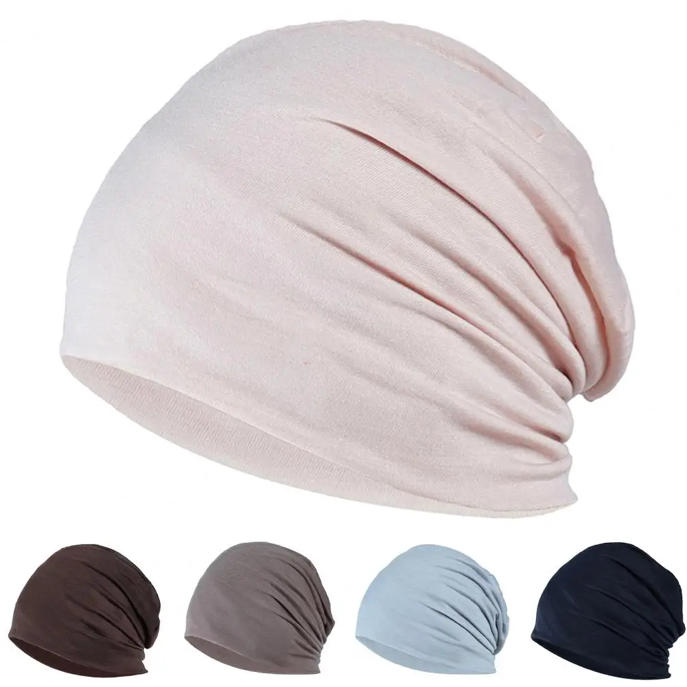 Spring Skull Beanie Baggy Elastic Thin Protective Street Dance Brimless Running Beanie Hat Men/Women Headwear