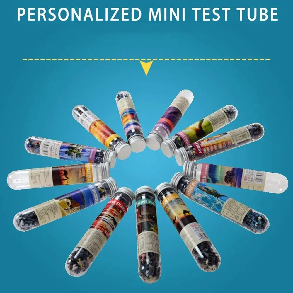 150PCS/Set Creative Oil Painting Jigsaw Puzzles Mini Test Tube Puzzle Game Gifts Oil Painting Jigsaw Adult Children