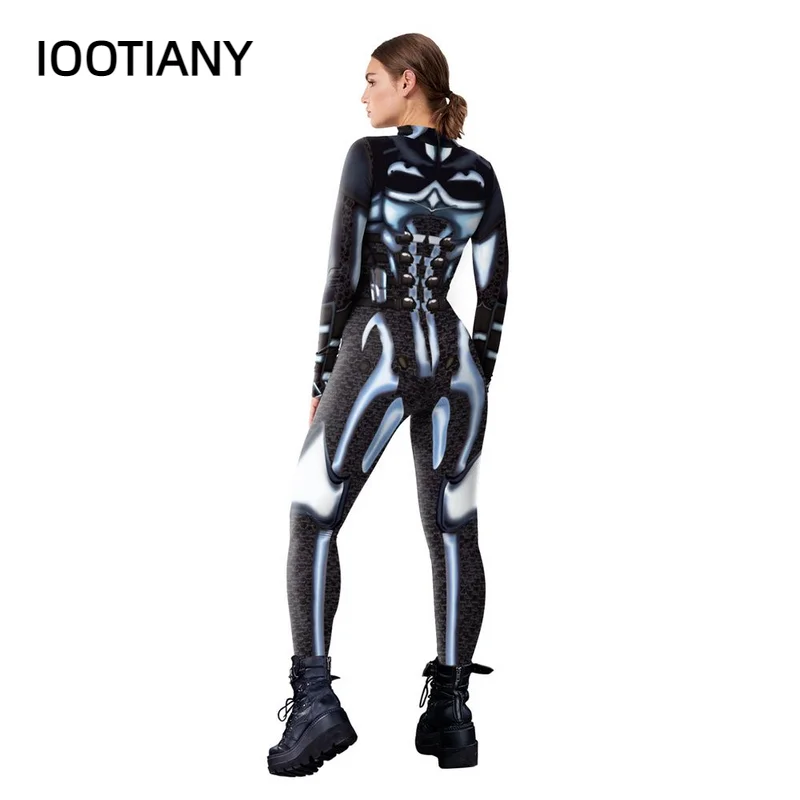 IOOTIANY Special Combat Readiness 3D Print Cosplay Costumes Women Sexy Jumpsuit Carnival Performance Zentai Adult Party Bodysuit