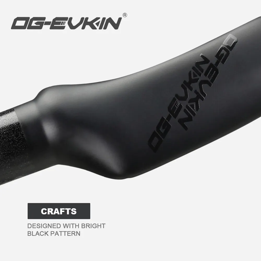 OG-EVKIN HB-002 AERO Carbon Handlebar 31.8MM 400/420/440MM Road Bike/MTB Handlebar Carbon Road Bicycle Handle Bar Bicycle Parts