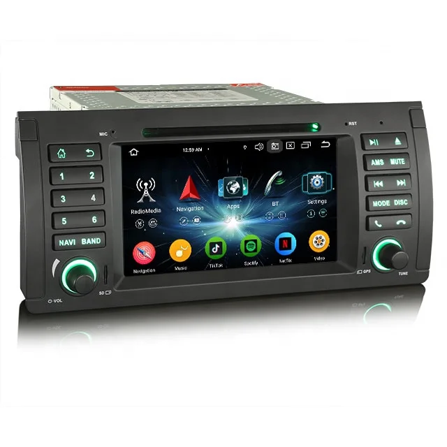 Erisin ES6753B Android 13.0 Car Multimedia System Stereo Wireless CarPlay Auto Android dvd Car Player For X5 E53