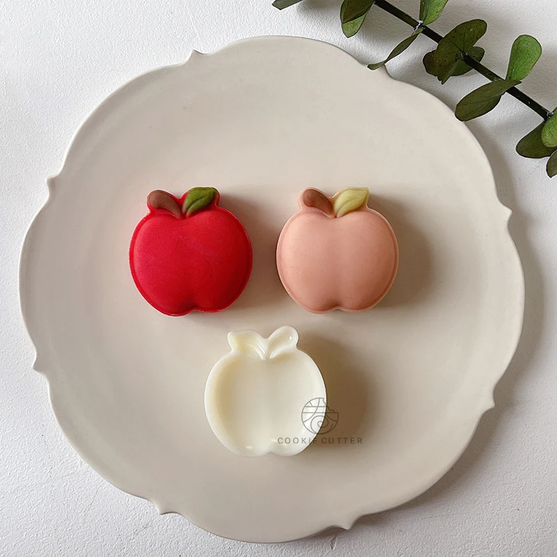 20g 50g Mini Mooncake Pressed Mould Creative Apple Shape Fruit Pattern Cookie Pastry Stamp Mung Bean Cake New Kitchen Gadgets