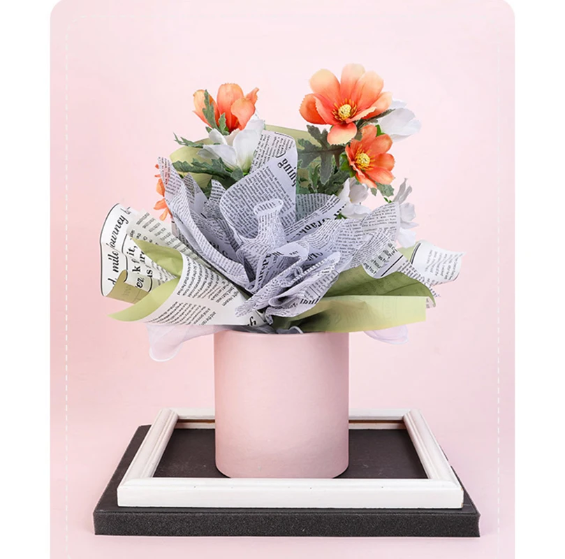 Cylinder Flower Basket Flower Box Valentine\'S Day Gift Box Gift Packaging Box Paper Sweet Party Wedding Birthday Decoration Box