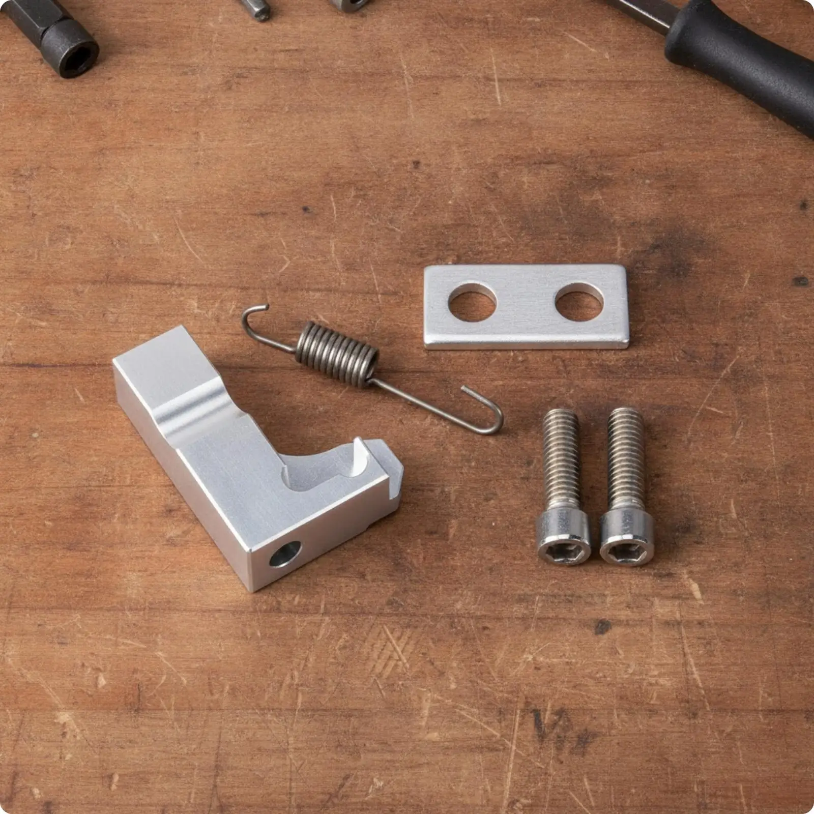 Fit Intake Manifold Bracket 03L129711E CR1820 Aluminum Stepped Design with Fasteners for German Vehicle Engine Support