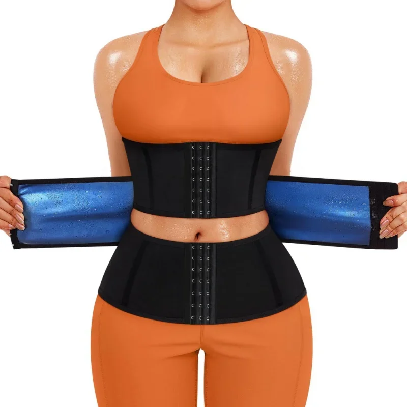 Women Workout Waist Trainer Corset Sauna Sweat Trimmer Cincher Belt Extra Belly Compression Belts