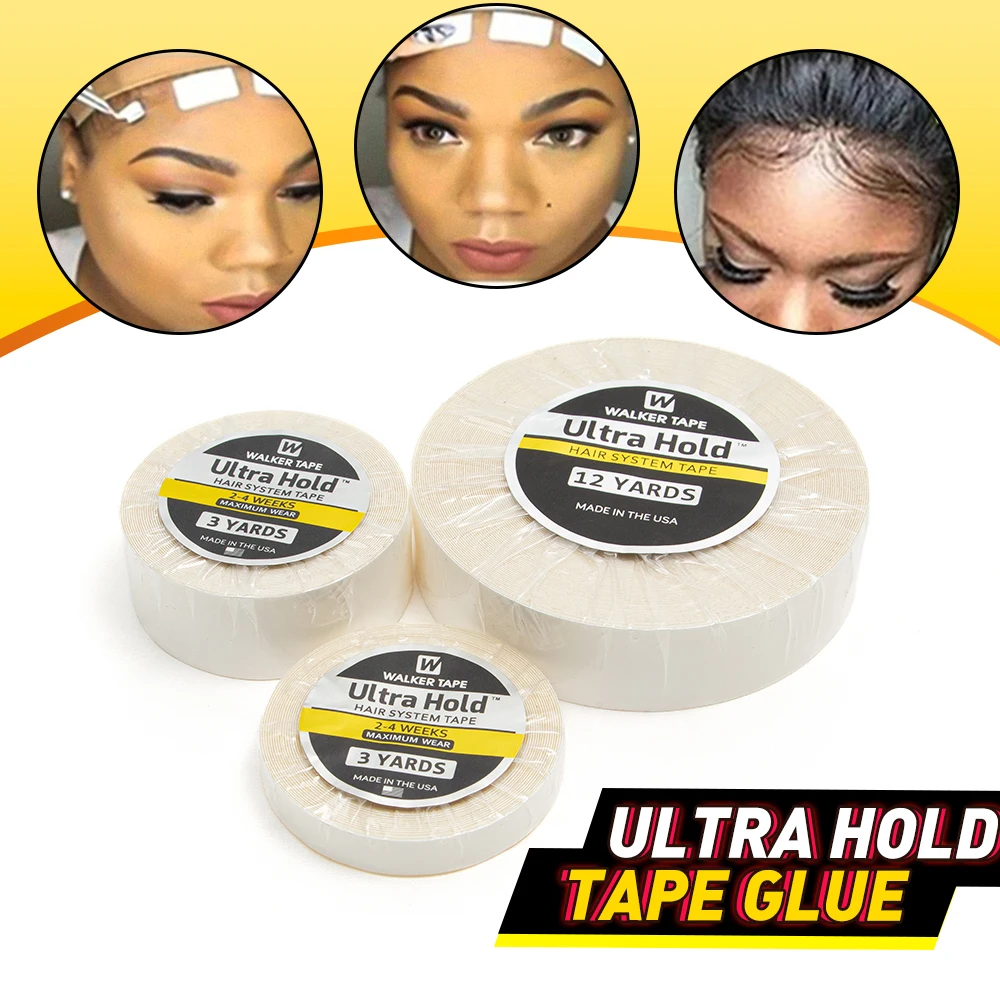 

tape glue for hair extensions Ultra Hold Adhesive Lace Wig Tape glue for wig 3Yard Lace Wig Glue Hair System Tape For Toupees