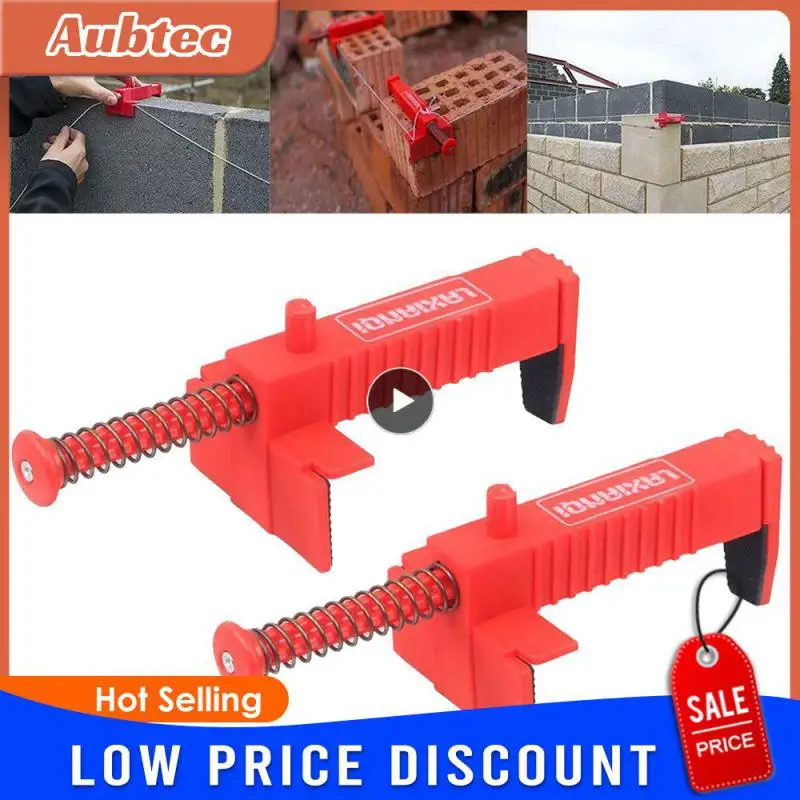 

Brick Liner Durable Anti-Skid Brick Line Runner Line Clip Wire Drawer Bricklaying Tools for Building Construction Black/Red