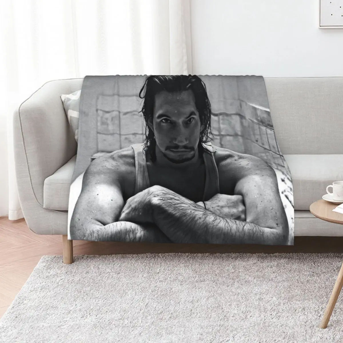

Adam Driver Throw Blanket Loose Custom Sleeping Bag Picnic Blankets