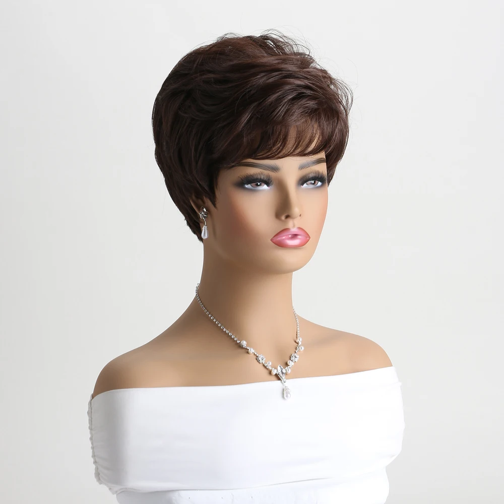 Short Natural Synthetic Wigs For Women  Blonde Wig Heat Resistant Hair For Daily Use Festival Ball Halloween Costume Part image 3