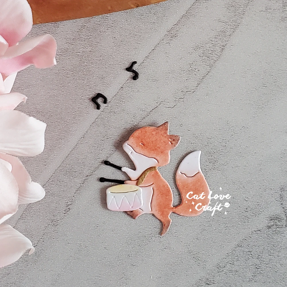 Catlove Fox Acrobatic Metal Cutting Dies Scrapbooking Mold Knife Stencil Die Cuts Card Making DIY Craft Embossing New Dies For