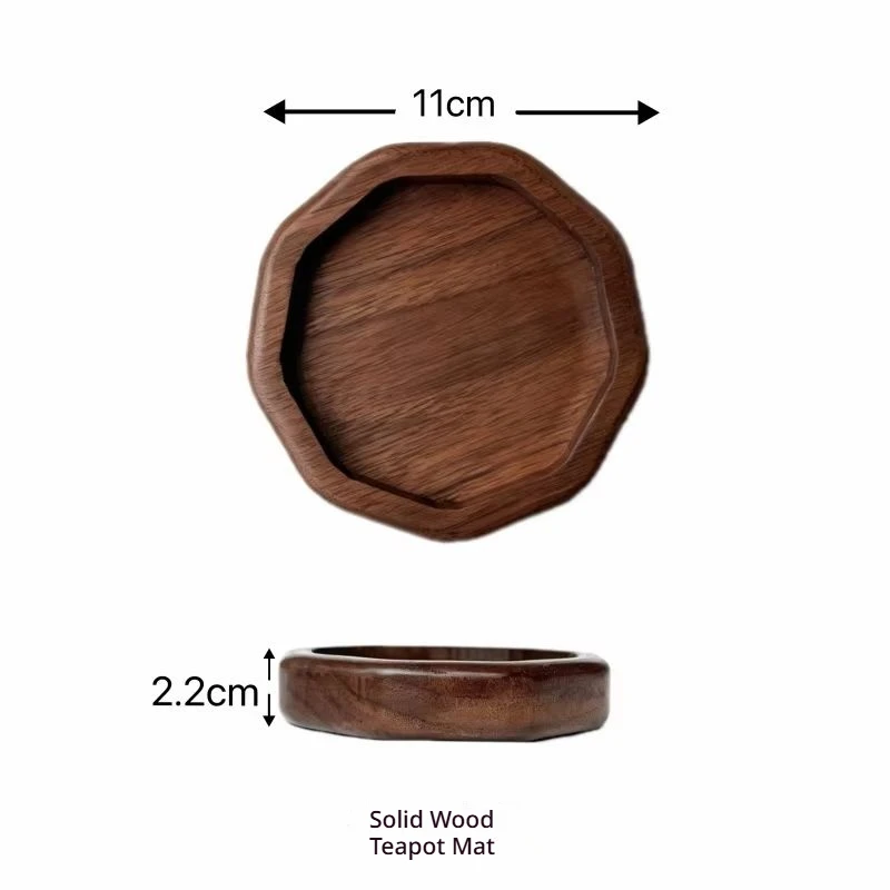 Colbro Moka Pot Trivet North American Black Walnut Wood Heat Resistant Anti Scald Coffee Pot Mat For Kitchen Coffee Bar