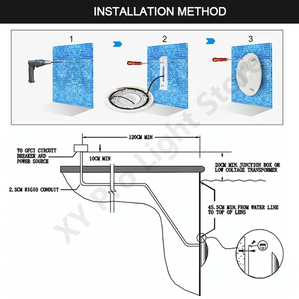 

25W 35W RGB LED Underwater Spotlight 12W 45W With Remote Control IP68 AC12V 18W Waterproof for Outdoor Garden Pond Swimming Pool