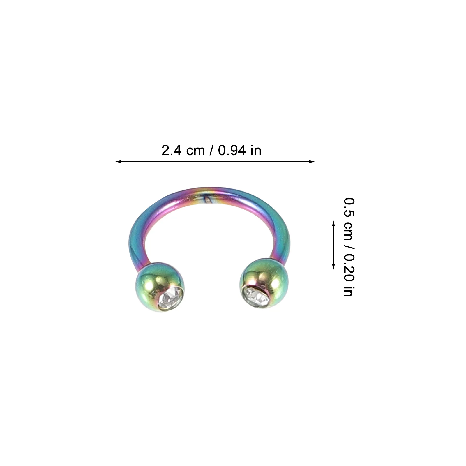 

40 Pcs Rings Fake Lip Piercing Lip Jewelry Stud Piercing Labret Body Art Light Weight Nose Nose Studs Studs Earrings Gifts