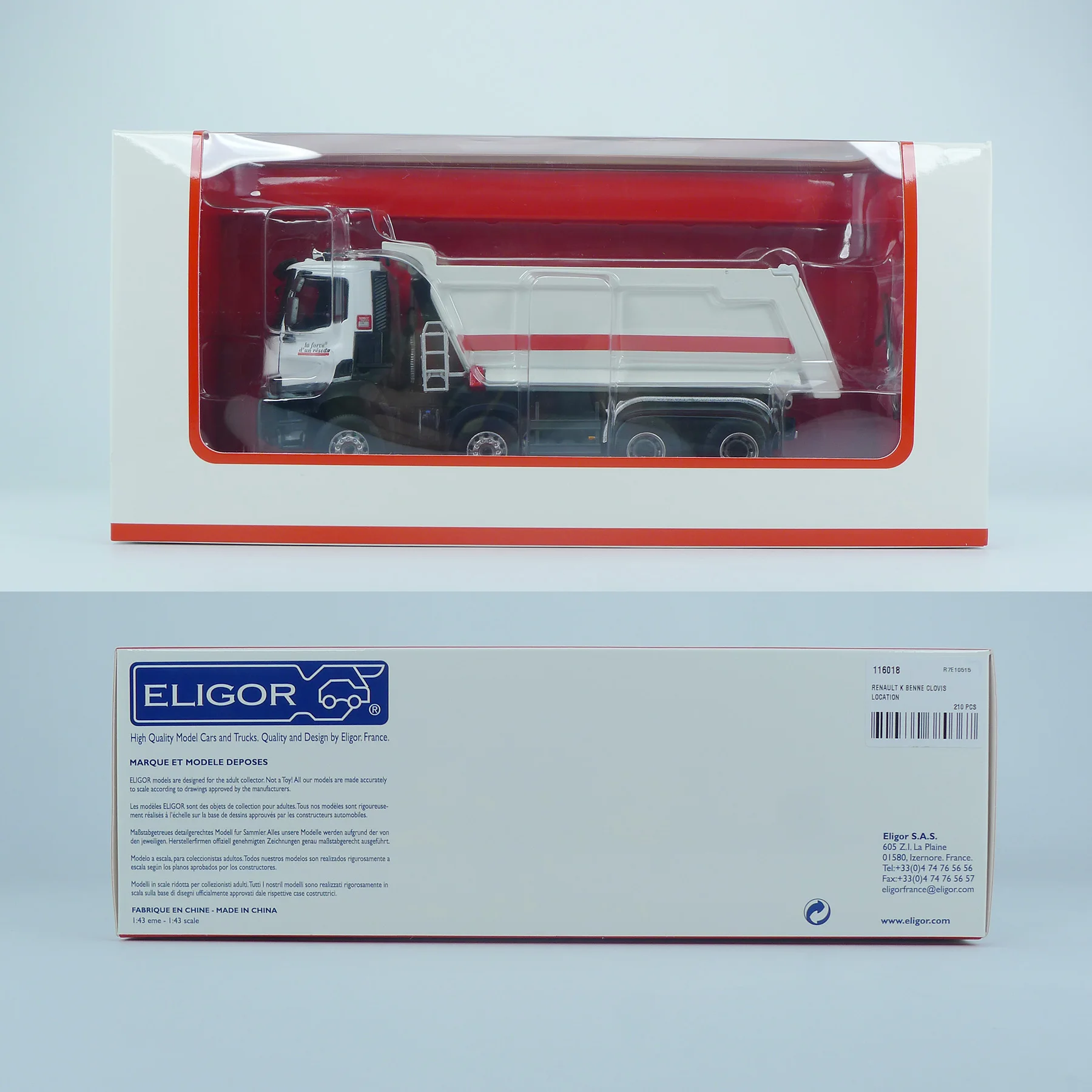 1-43 Eligor Construction Vehicle Model Renault Iveco Vo VLO