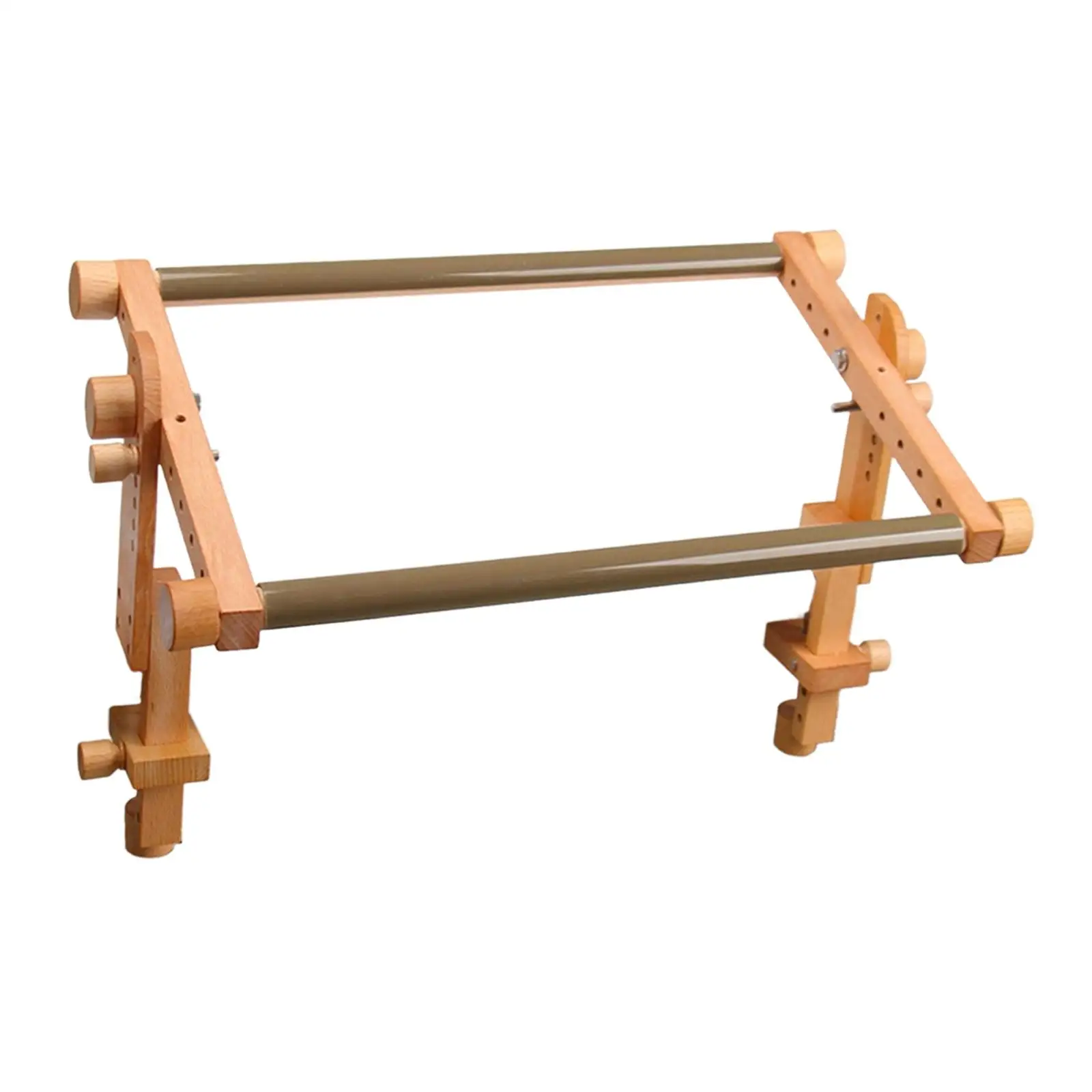 Adjustable Desk Clamp Wood Cross Stitch Frame Embroidery Hoop Stand for Complete Embroidery Kit and Handmade Projects