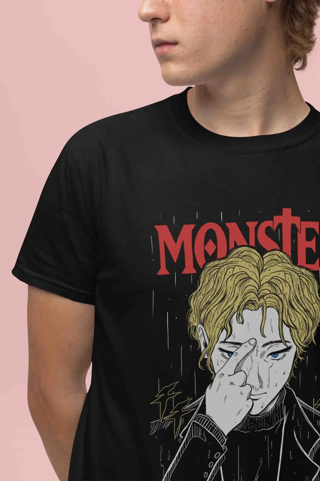 Monster Shirt Tenma Tshirt Johan Liebert T-Shirt Lunge Top Dieter Dark Anime Tee