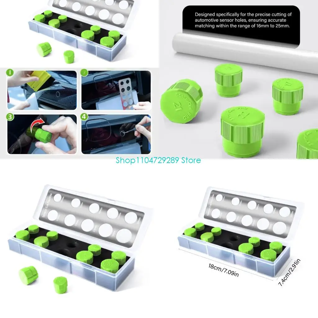 

D8KE Precise Car Wrap Film Cutting Tool With 10 Reusable Templates Radars Sensors