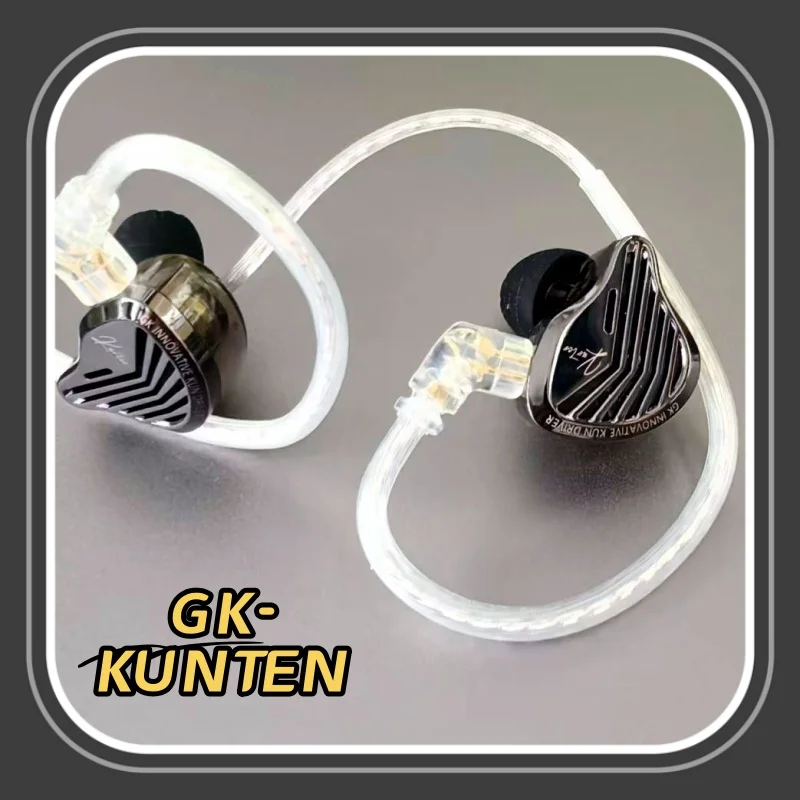 GK KUNTEN Neue Generation Dynamische Treiber-Kopfhörer Hifi-Musik-Ohrhörer DJ-Monitoring IEMs KZ Ohrhörer