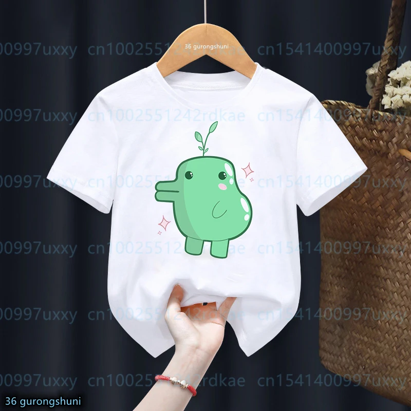 Camiseta para meninos engraçado kuchipatchi cartoon print tshirt moda meninas camiseta bonito das crianças roupas de verão meninos meninas roupas