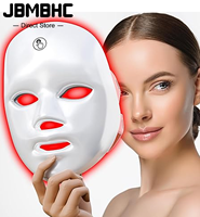 7-Color LED Photon Therapy Rechargeable Facial Mask for Skin Rejuvenation Face Lifting Whitening Skin Brightening Beauty Device
