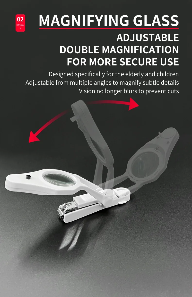 Magnifying glass with LED light nail clippers elderly children magnifying glass nail clippers gift