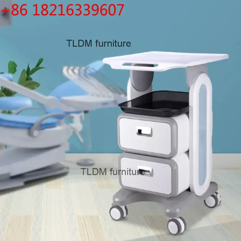 TAO Modern Mobile Trolleys Hospital Medical Dental Tool Cart With Two Or One Drawer Dental Plastic Storage Tool Trolley Cart Z