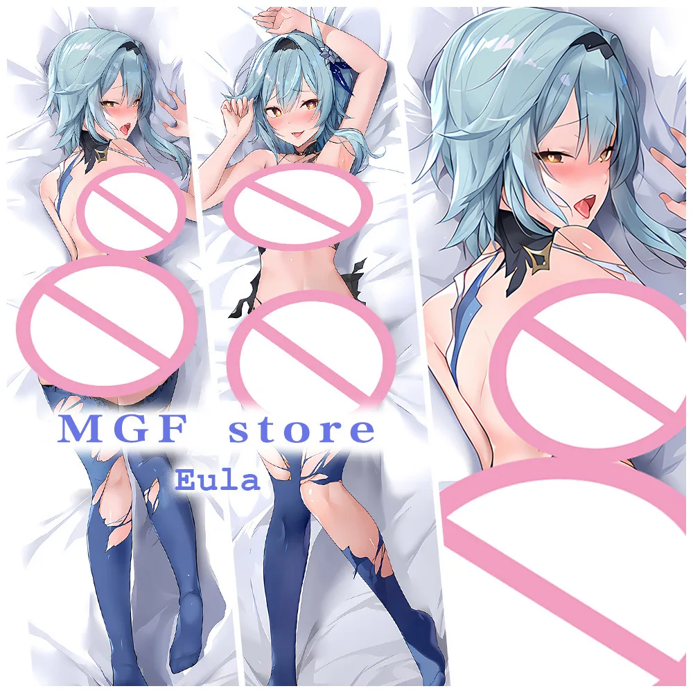 

Genshin Impact Dakimakura Anime Body Pillow Cover Two Side Printed Eula Bedding Cushion Case Pillowcase Otaku Gifts