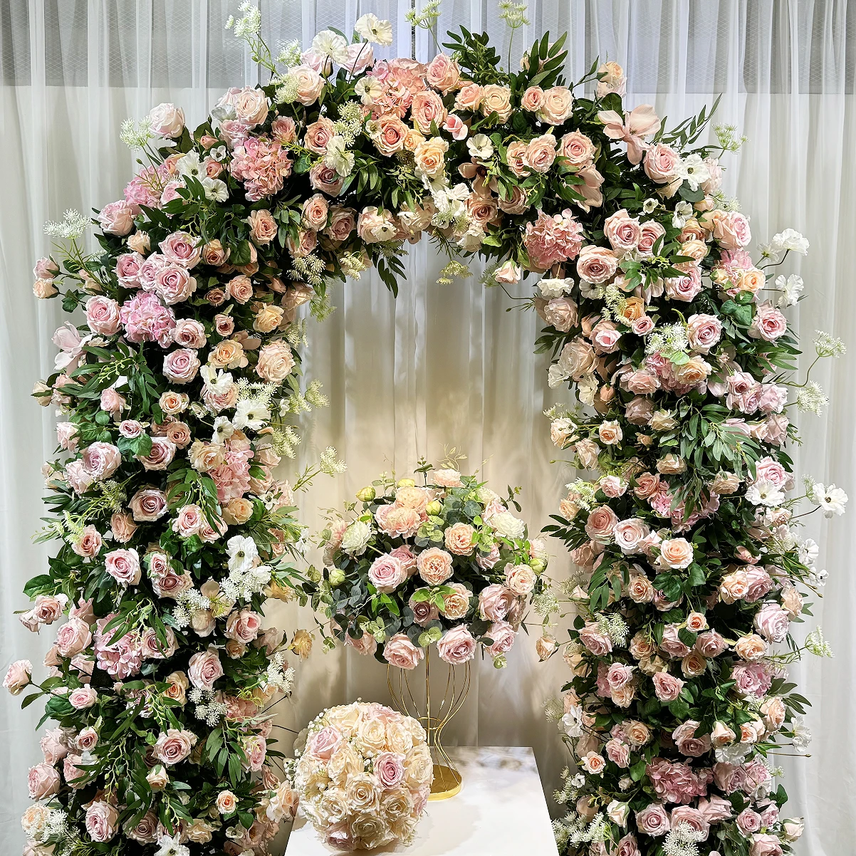 Premium Artificial Flower Wedding Arch for Wedding Decoration Flower Arch Wed Table Flowers and Stand Decoration