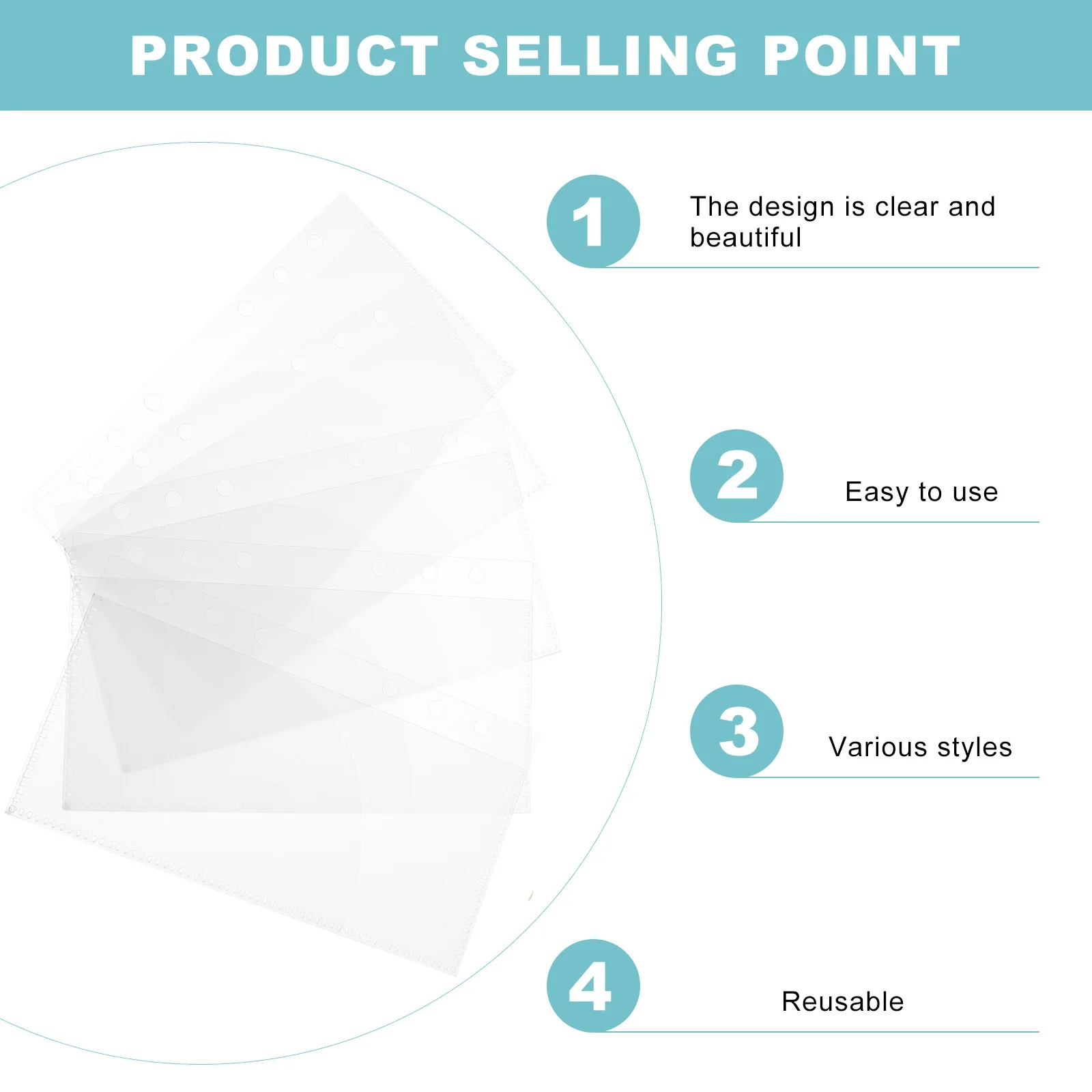 

5 шт., пакеты для переплета из полипропилена, сменные небольшие бюджетные вставки с 6 отверстиями для ежедневного использования и организации финансов