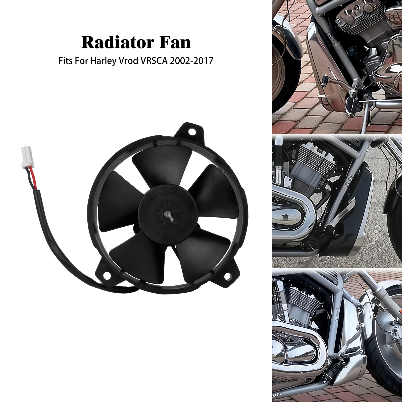 

Motorcycle Radiator Cooling Fan Water Tank Cooler Assembly For Harley V-Rod VRSCA 2002-2014 2015 2016 2017 Engine Cooler Fan Kit